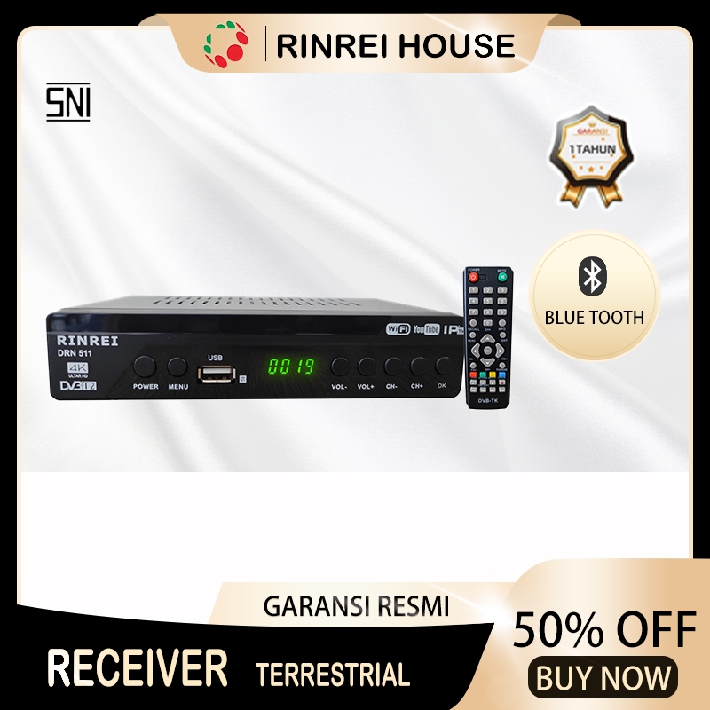 【RINREI】Android TV Box 4K Rinrei - Digital TV Receiver 2GB+16GB WiFi Dual Band HDR | Support Netflix