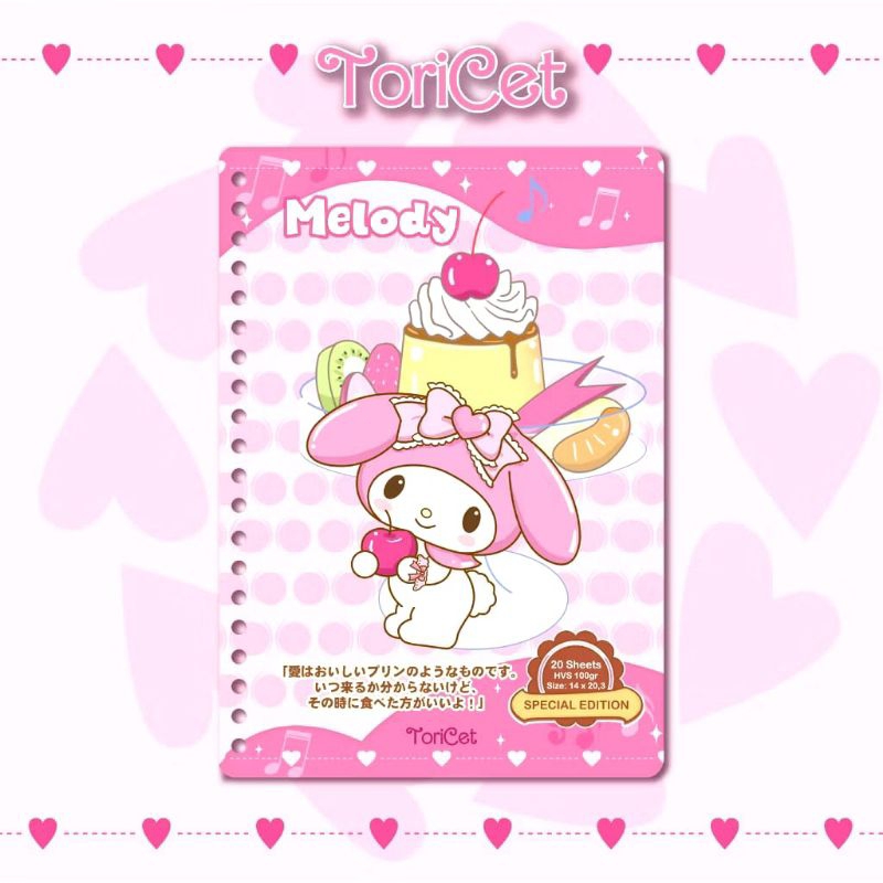 

Loose Leaf/Kertas Binder A5 Toricet - Melody 01 ( Pudding )