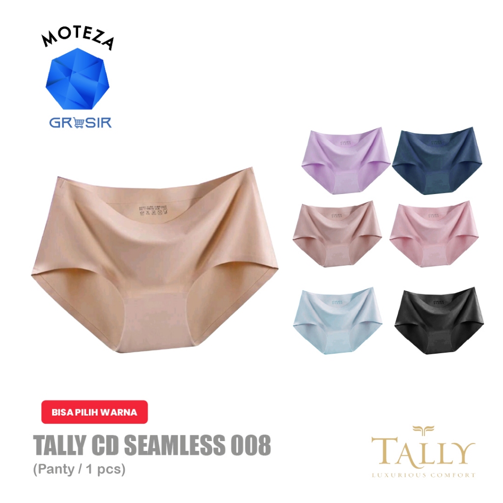 Grosir [6 pcs] [12 pcs] Tally CD 008 -  Celana Dalam Wanita Seamless Tanpa Jahitan