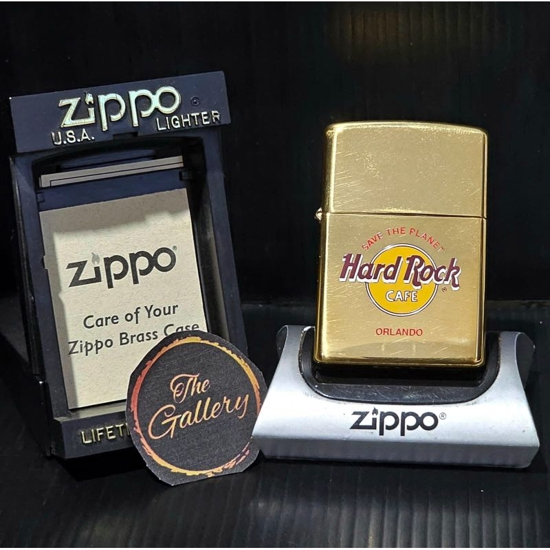 ⭐️⭐️⭐️⭐️⭐️ ORIGINAL ZIPPO OFFICIAL HARD ROCK CAFE ORLANDO TAHUN 1996 / XII VERY RARE