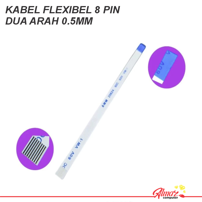 Kabel Fleksibel Touchpad asus 8 pin | Kabel Flexibel 8 Pin 0.5MM Bolak-Balik
