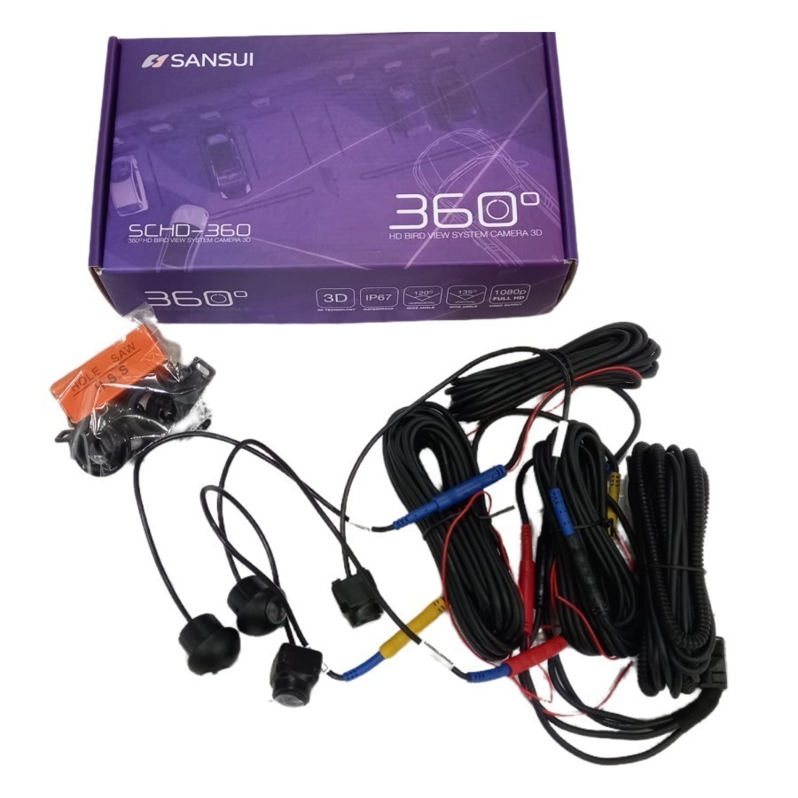 SANSUI Kamera Mobil 360° Panoramic Camera - Kamera 360 SANSUI cocok untuk semua android 360