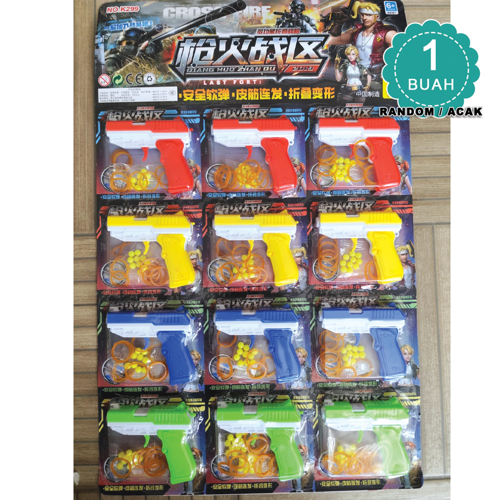 Mainan Pistol Karet SATUAN - TEMBAKAN PISTOL KARET SATUAN 1 buah - Tembakan Pistol MIni LAST FORT Du