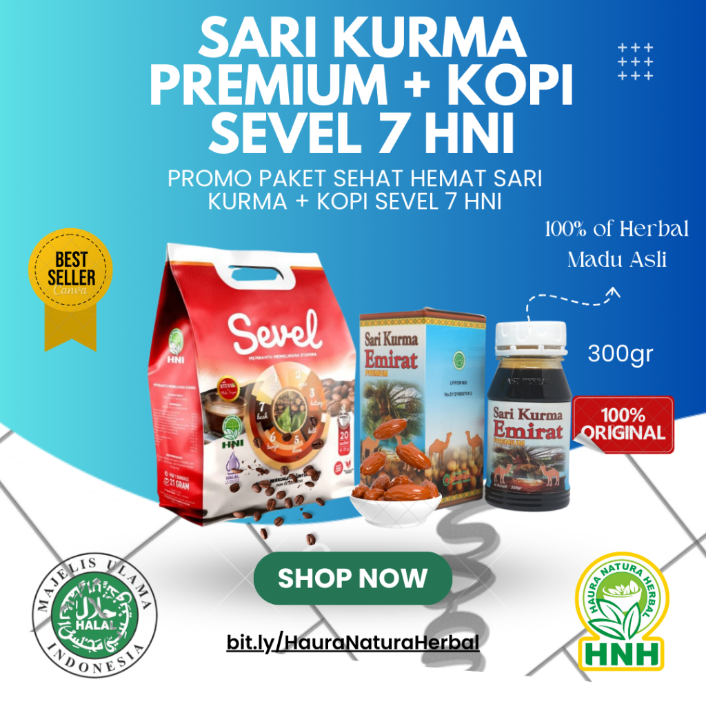 

Kopi Sevel 7 HNI + Sari Kurma -Paket Sehat Hemat