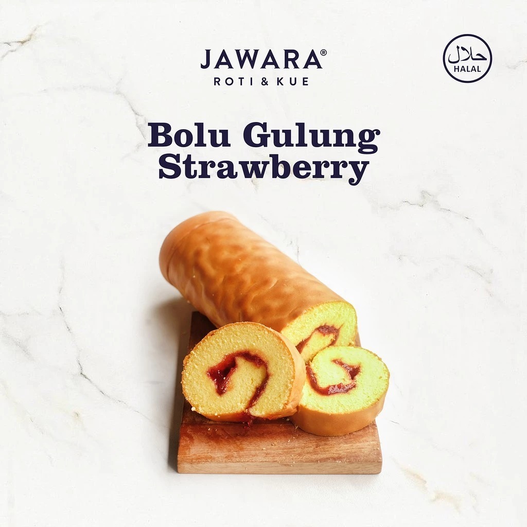 

Bolu Gulung Strawberry