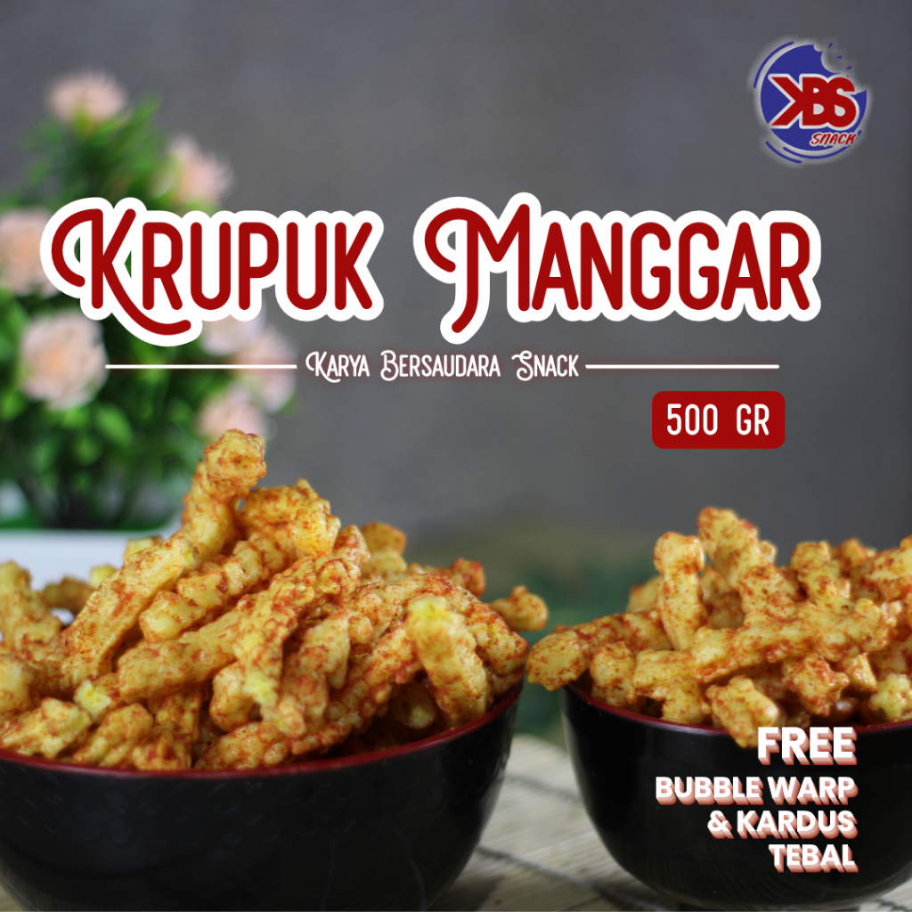 

Krupuk Manggar Gurih Pedas 500gr - KBS