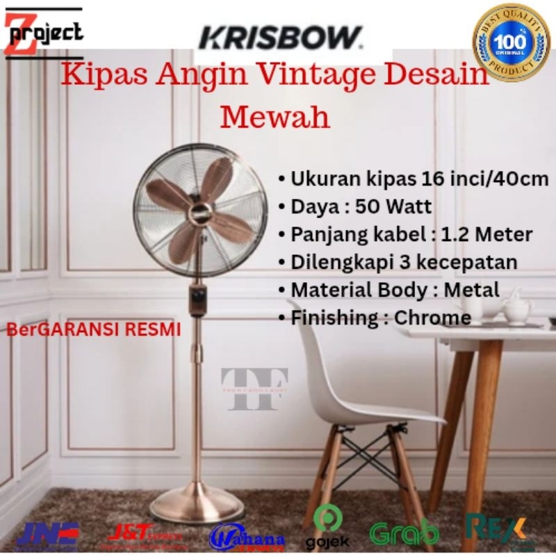 KRISBOW Kipas Angin Lantai Klasik 16 inch 40 cm / Kipas Angin Lantai Berdiri / Kipas Angin Krisbow D