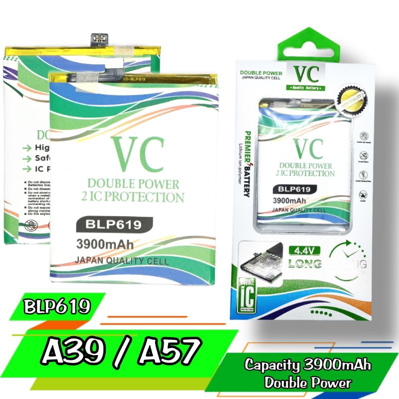 Baterai VC DOUBLE POWER OPPO BLP619/ A39/ A57/Battery/batre
