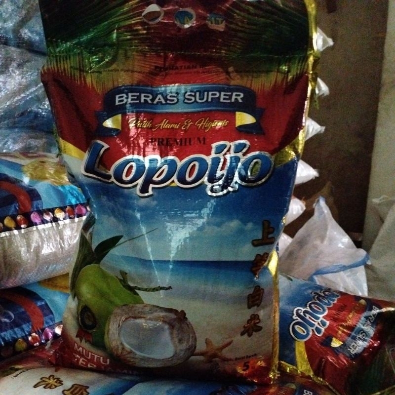 Beras Lopo Ijo kemasan 5 kg / Kelapa Muda / Kelapa Pandan