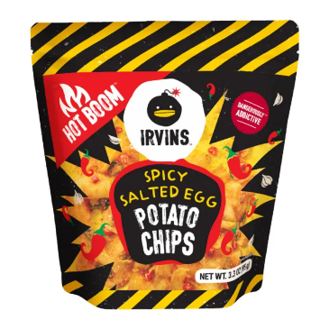 

Irvins Hot Boom Salted Egg Potato Chips