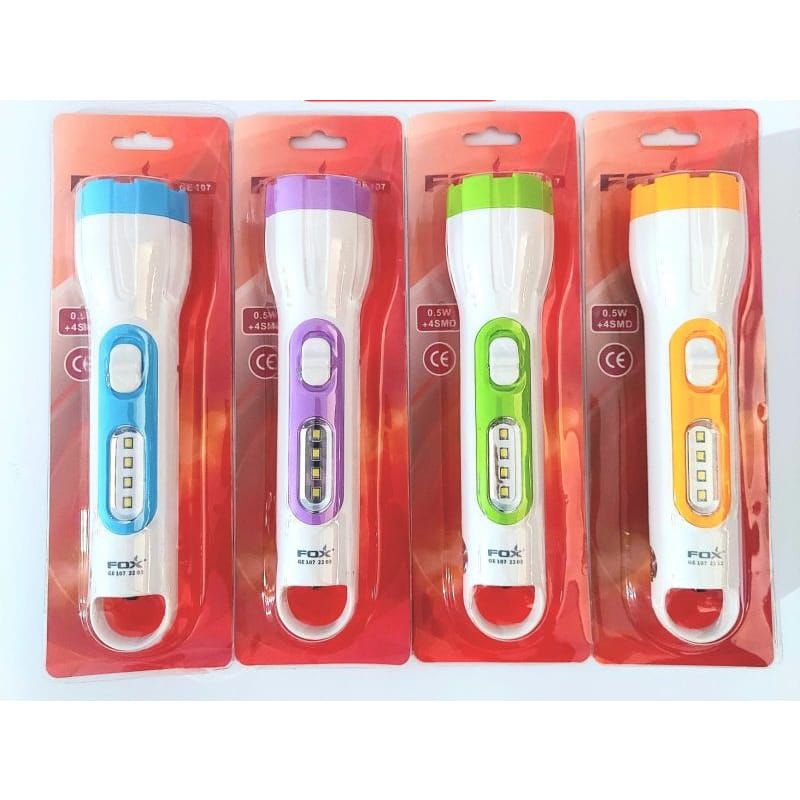 SENTER LED FOX GE-107 // SENTER TANGAN MURAH FOX PLUS LED EMERGENCY 107