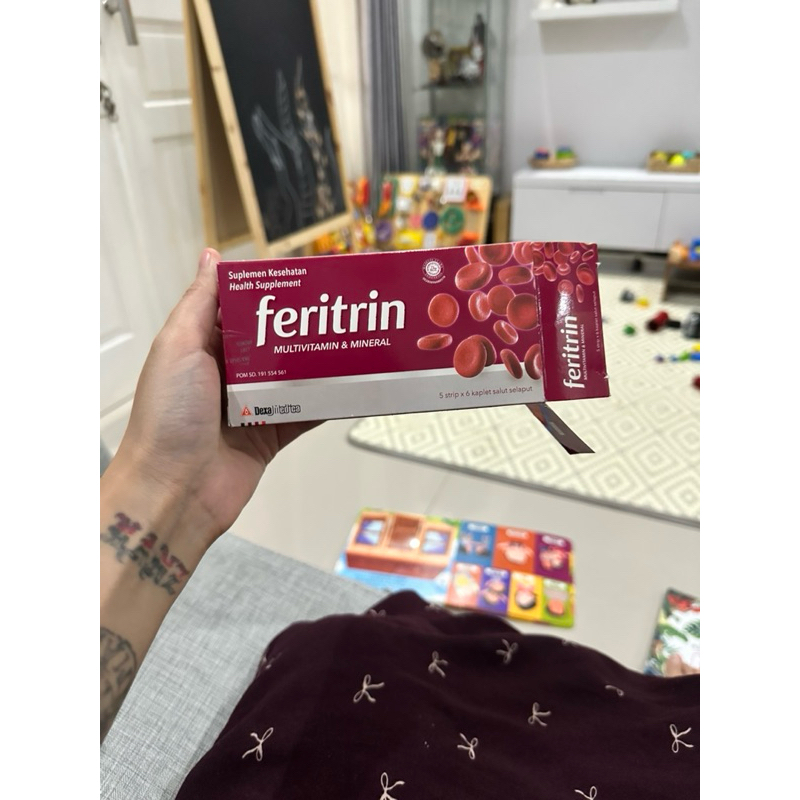 FERITRIN 6 Strip - Suplemen Ibu Hamil Menyusui Kurang Darah Anemia Multivitamin Lansia 6 Tablet Bumi