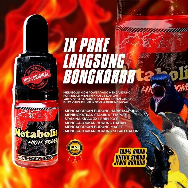 METABOLIS HIGH POWER RG/ METABOLIS MERAH DOSIS TINGGI AMPUH UNTUK MENGGACORKAN BURUNG SOGON,KOLIBRI,