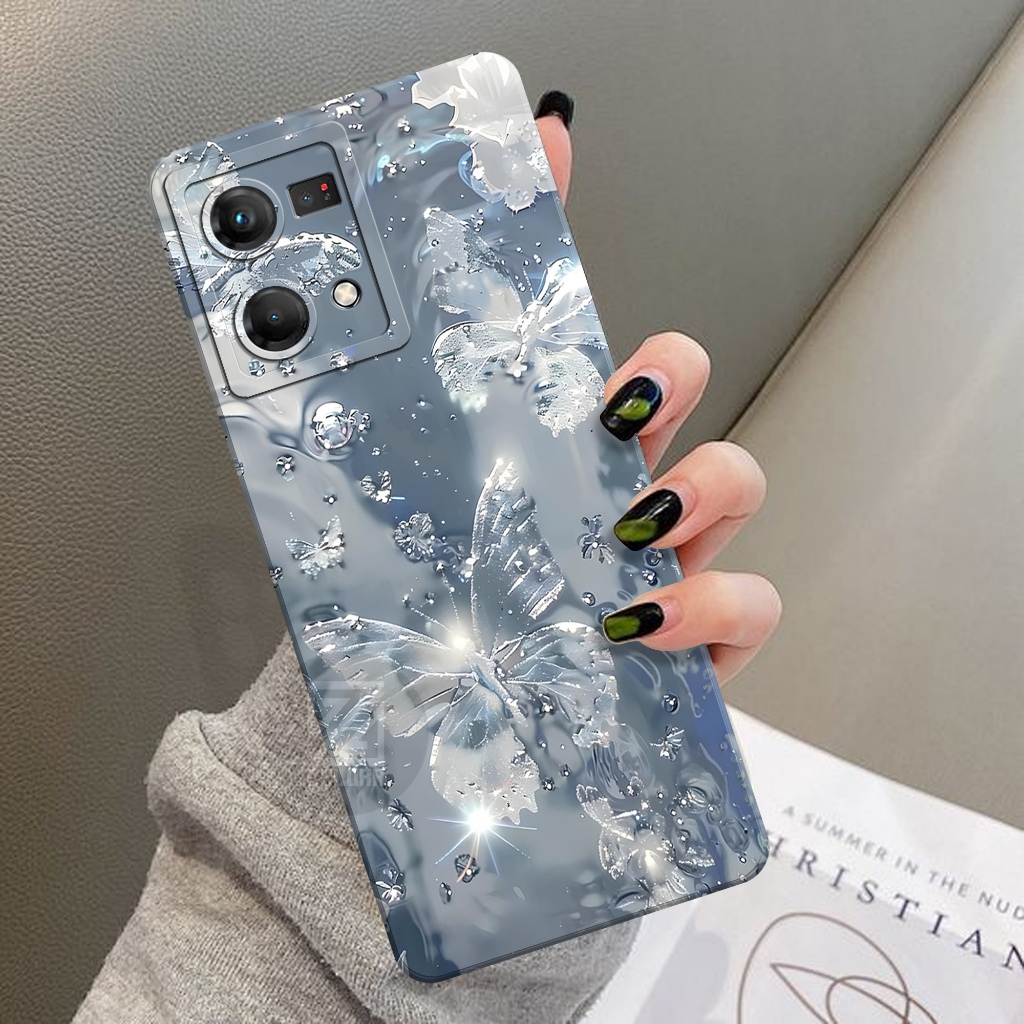 Case Oppo Reno 7 4G - Fashion Case Kupu-kupu - ZELORA - Sofcase Oppo Reno 7 4G - Casing Oppo Reno 7 