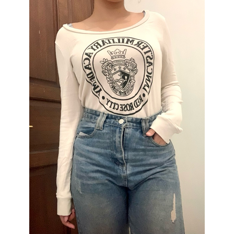 PRELOVED SWEATSHIRT WHITE IVORY CIAOPANIC