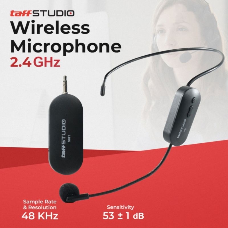 Mic Microphone Wireless Headset TAFFSTUDIO Mic Imam Masjid