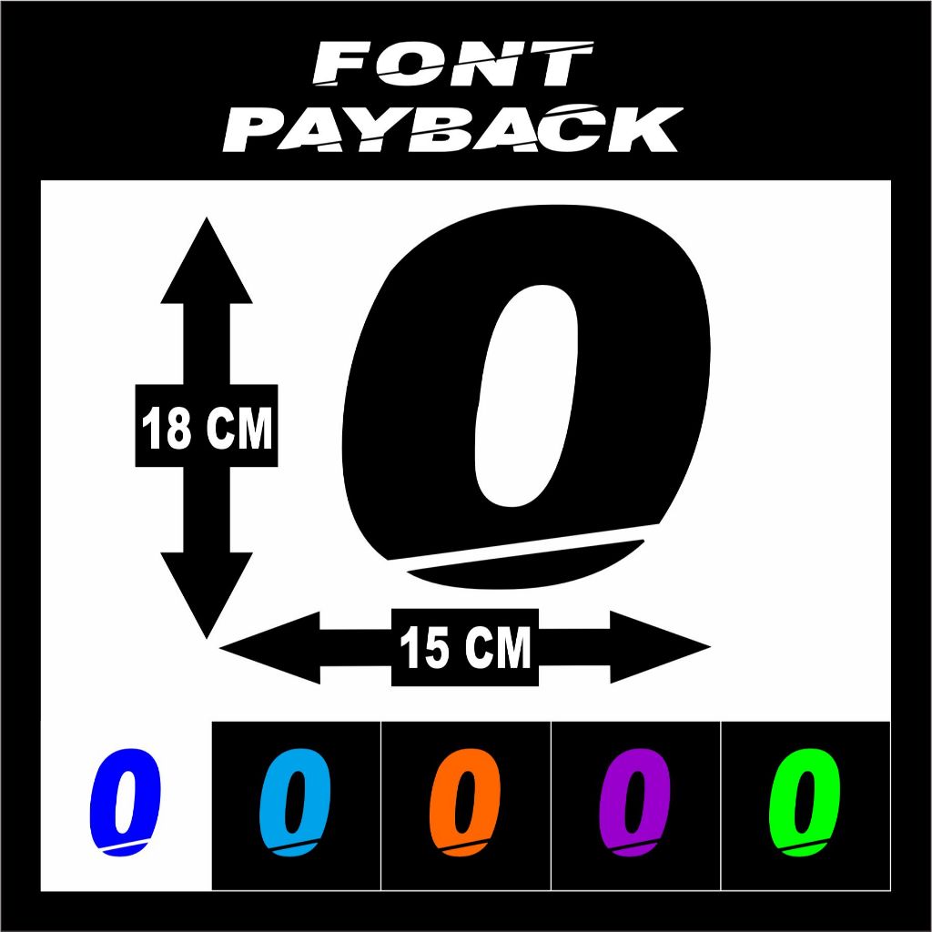 

STIKER CUTTING ANGKA / HURUF / ABJAD - JUAL SATUAN NAMA FONT PAY BACK - UKURAN 18 CM
