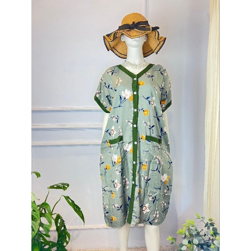 DRESS YUKI 2 KANTONG DASTER RAYON BUSUI