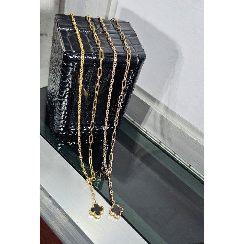 kalung titanium, kalung serut , kalung clover