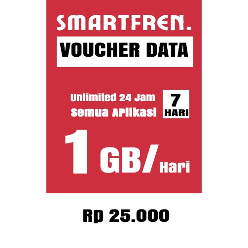 Smartfren Unlimited FUP 1GB/Hari Selama 7Hari