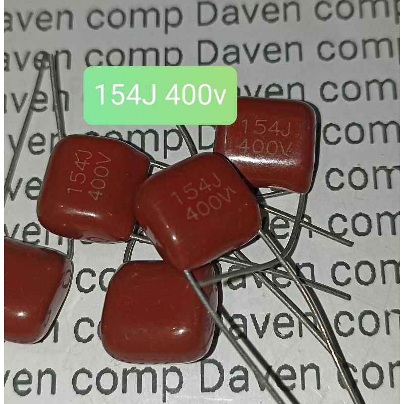 KAPASITOR MILAR 154J 400V MYLAR 154 J 400 VOLT