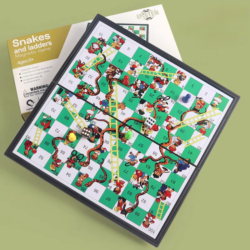 MAINAN SNAKE LADDERS ULAR TANGGA MAGNETIC BOARD
