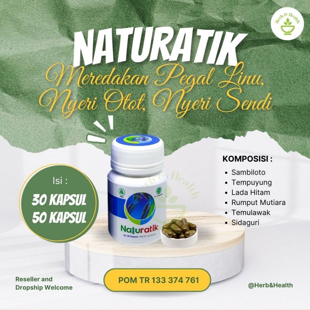 Naturatik | Herbal Meredakan Nyeri Encok