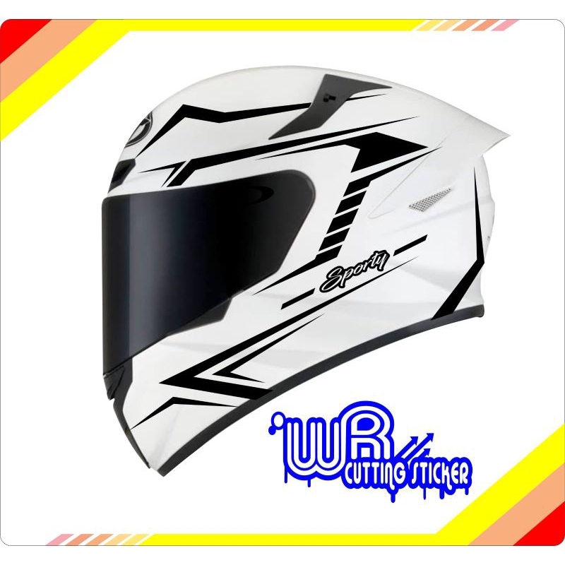 stiker cutting untuk helm full face stiker untuk costum helm