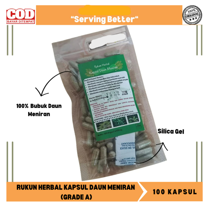 

Kapsul Daun Meniran Isi 100 Kapsul / Booster daya tahan tubuh alami dan membantu mengatasi berbagai masalah kesehatan.