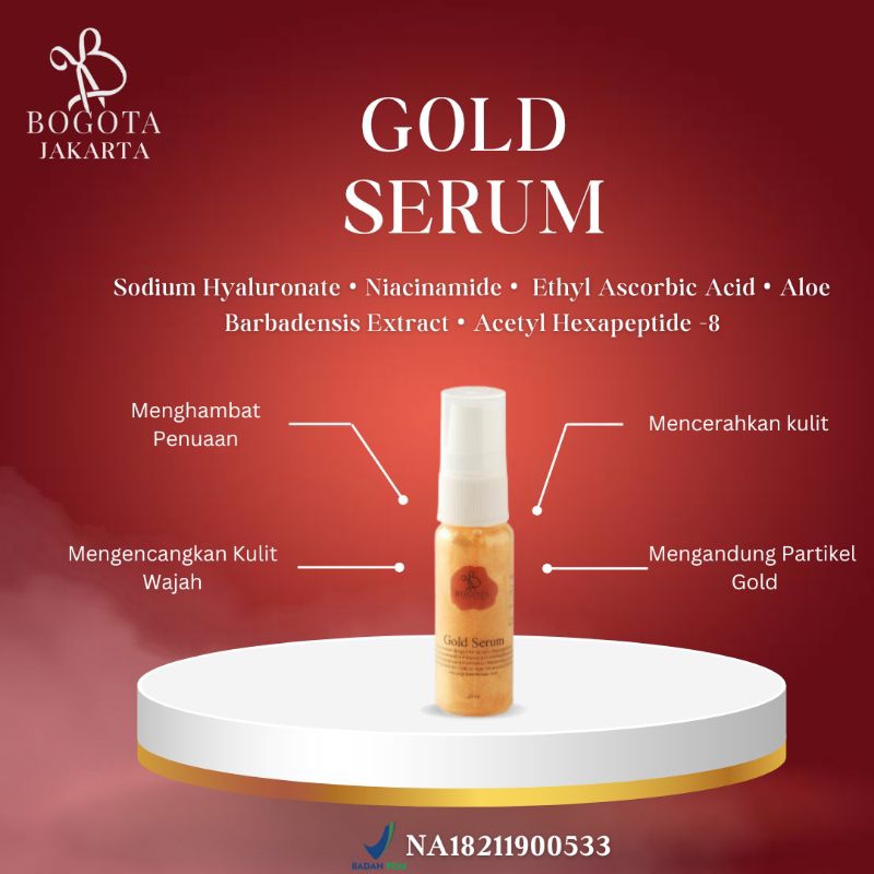 Serum Gold Bogota Skincare | Serum Pencerah dan antiaging Bogota Skincare