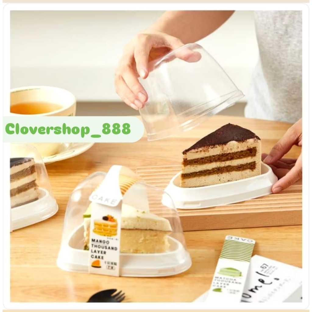 10pcs PREMIUM Tray Dessert Mika Cake Kotak Mika Box Dessert Box Cake Kue Mika Kue Segitiga