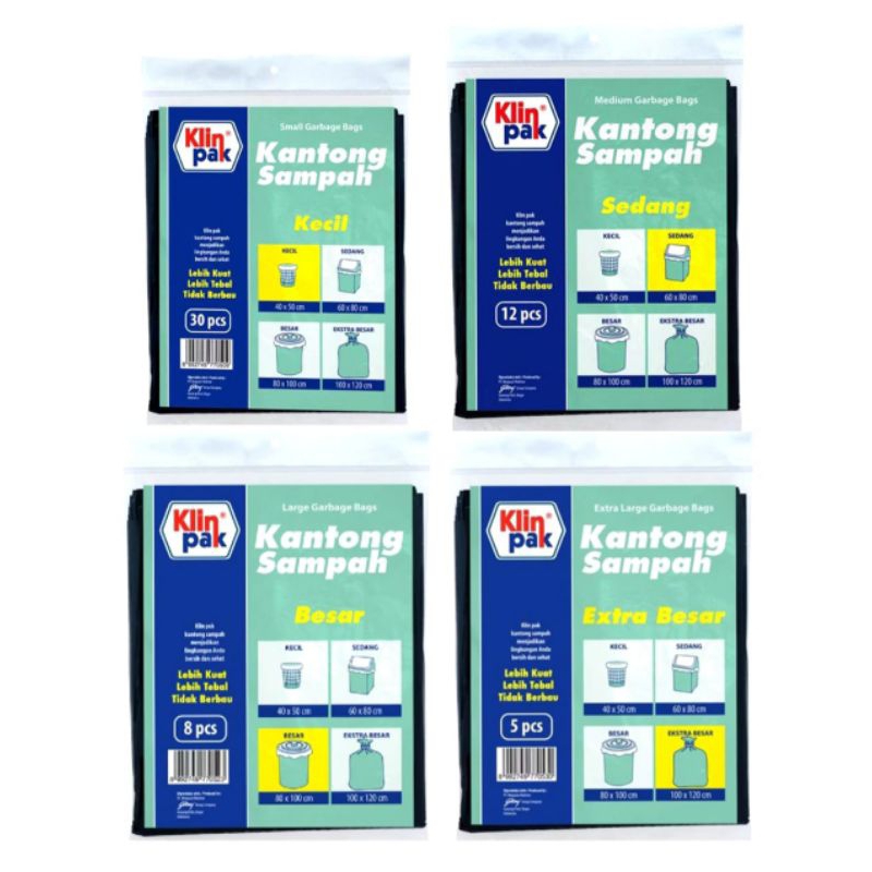 KLINPAK KANTONG SAMPAH 40x50/60x80/80x100/100x120 Cm