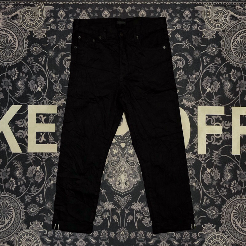 jeans selvedge uniqlo black like new pekat