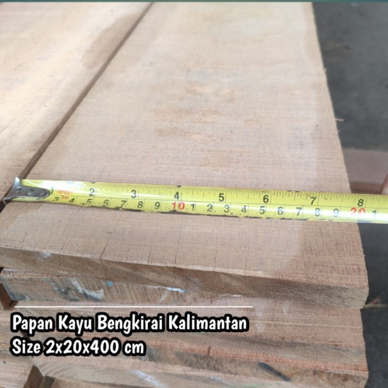 Papan Kayu Bengkirai Damar Laut Asli Kalimantan Untuk Dinding Pintu Lebar 20 cm