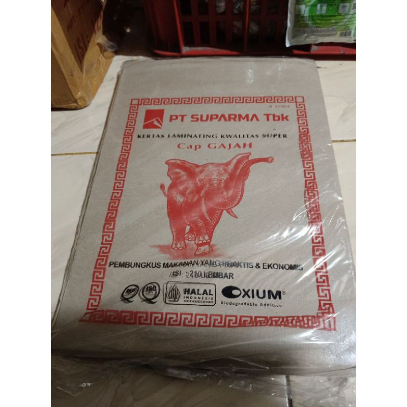 Kertas minyak gajah merah/kertas nasi/kertas bungkus makanan