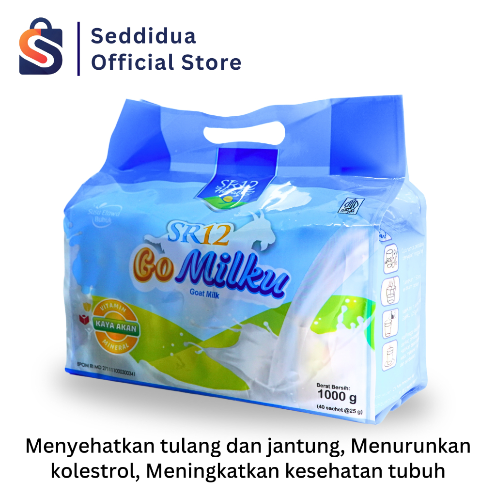 

SR12 Go Milku Box 40 Sachet Susu Etawa Gomilku SR12 Susu Kambing Etawa Bubuk Kualitas Premium