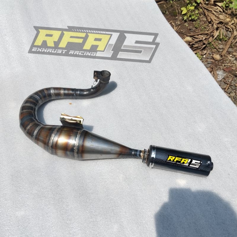 Pipa Knalpot vespa buang kiri Vespa racing Full system RFA15 Vespa super px vbb excel