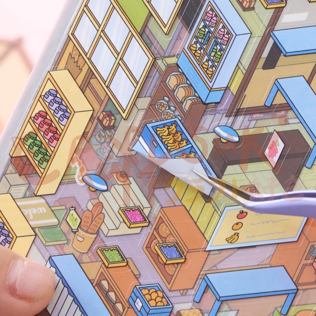 

Promo Sticker Book DIY 3D Premium Satisfying Decoration Landscaping Creative Simulation Scene -