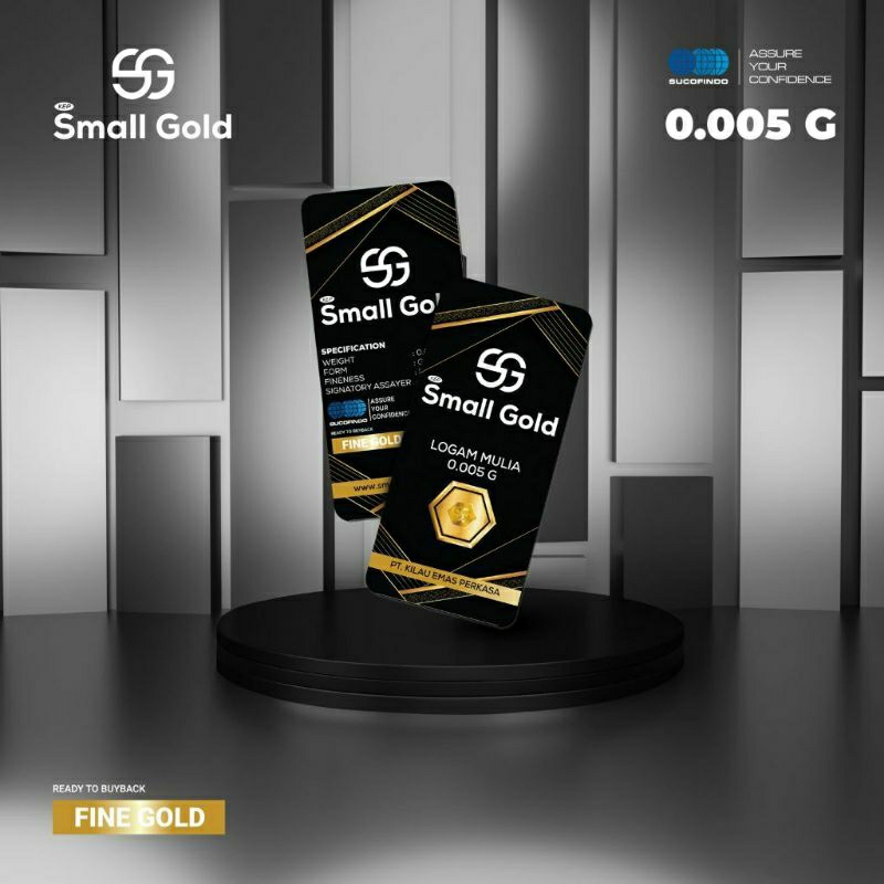 Emas 0.005 gram Small Gold Baby Gold Logam Mulia Asli Original Minigold Emas Mini Emas Batangan