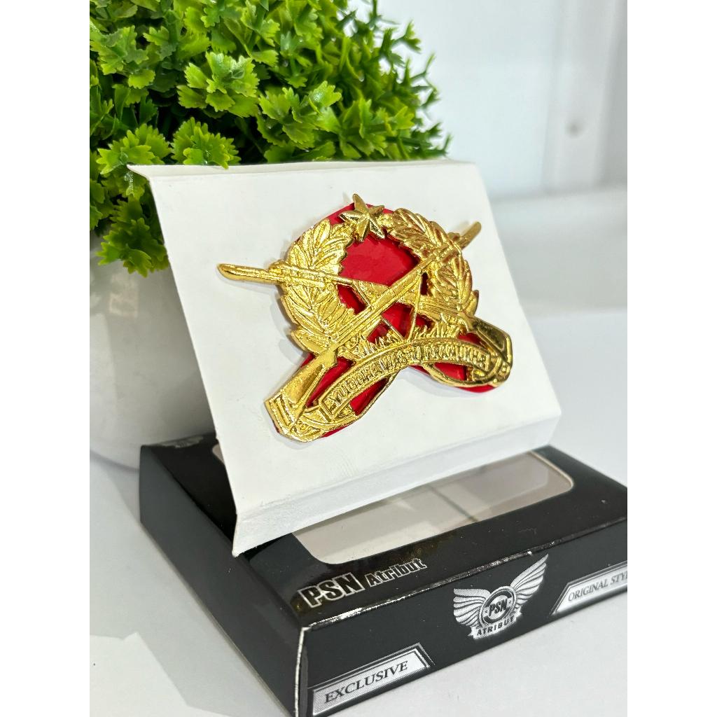 BRIVET EMBLEM INFANTERI TNI BAHAN LOGAM BERKUALITAS
