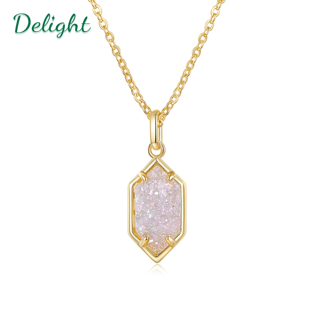 Delight kalung permata kristal Kalung Wanita Liontin Batu Permata