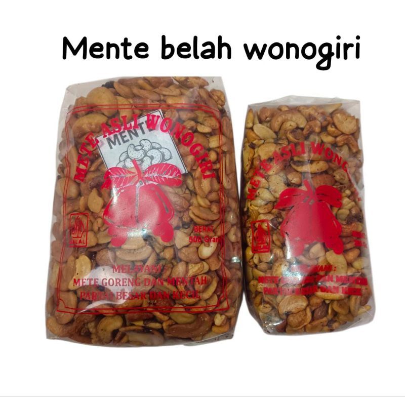 

camilan kacang Mente belah wonogiri Renyah enak gurih Berat 250gr & 500gr