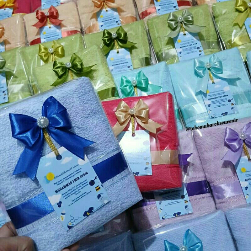 Souvenir Handuk Olahraga Ukuran 30x70 cm - Handuk Sport Merah Putih 30x70 - Souvenir Handuk Murah - 