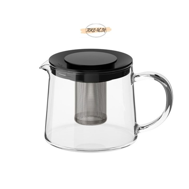 Riklig teko kaca 1.5L, teko serbaguna, teko teh, teko kopi, teko minuman, saringan teh, saringan kop