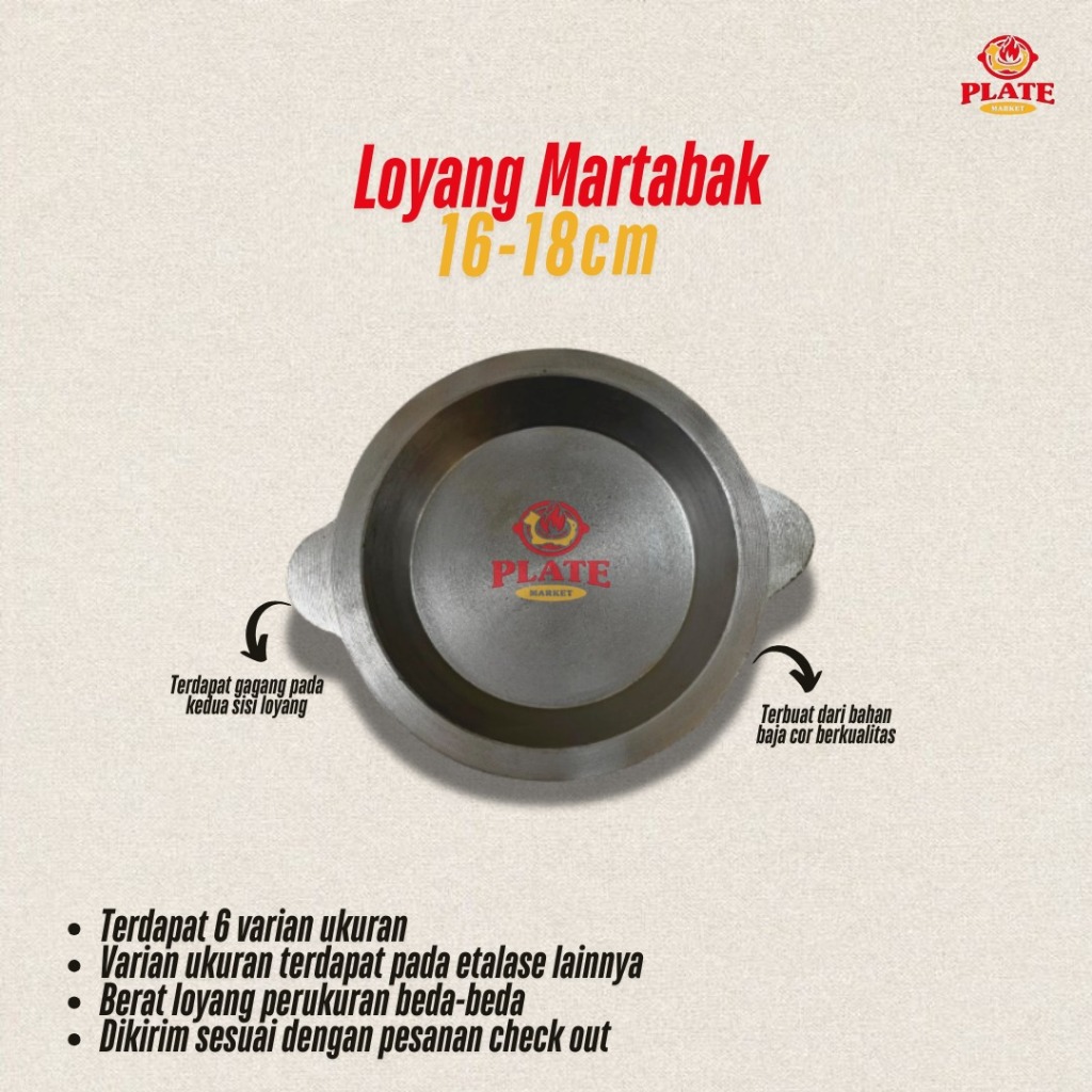 Loyang Martabak Manis 16-18cm