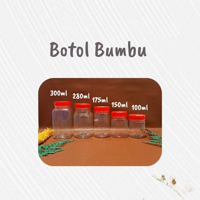 Botol Bumbu Plastik Bening Per 10pcs / Tempat Sambal / Toples Plastik