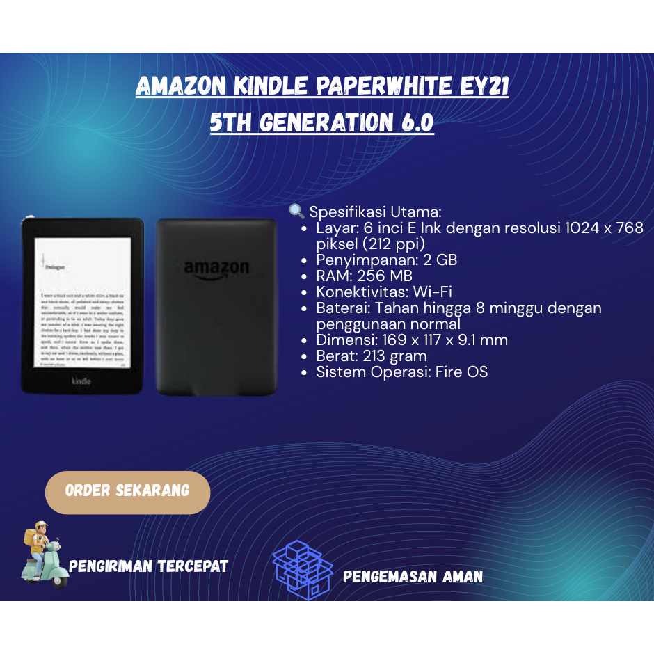 Amazon Kindle Paperwhite EY21 5th Generation 6.0" Second- BD