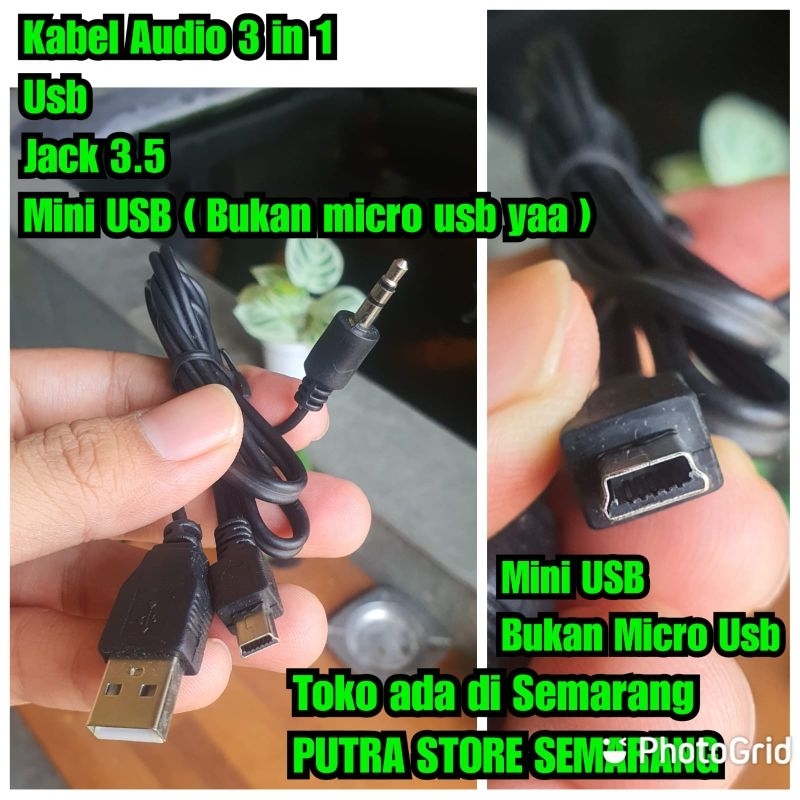 kabel audio 3 in 1 mini usb aux usb kabel audio speaker kabel audio 3 slot mini usb kabel speaker 3 