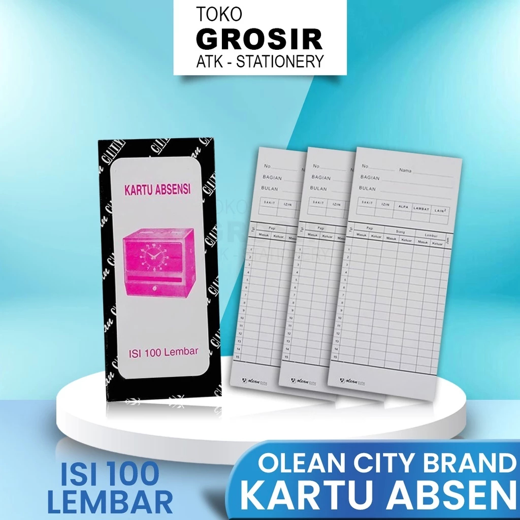 

(LIVE) Kartu Absensi absen manual ceklok amano 1 pack isi 100 lembar - HITAM