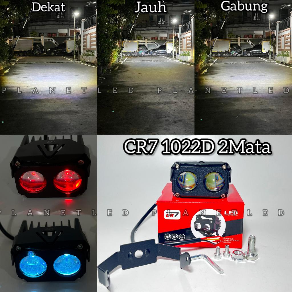 Lampu Tembak Laser CR7 2MATA 1022D High Low
